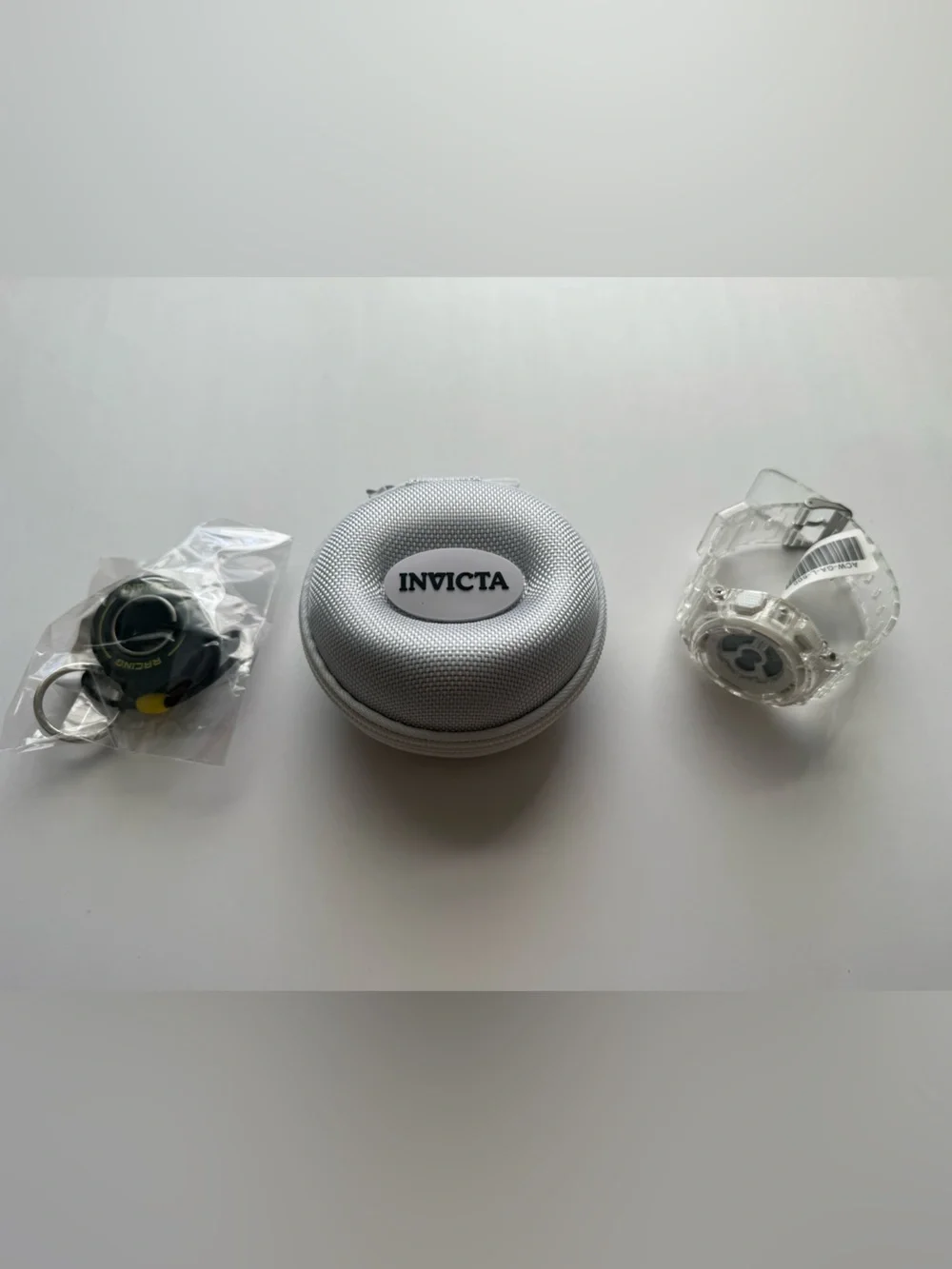 NEW Invicta Unisex Watch Bundle White Activa + Case & Keychain